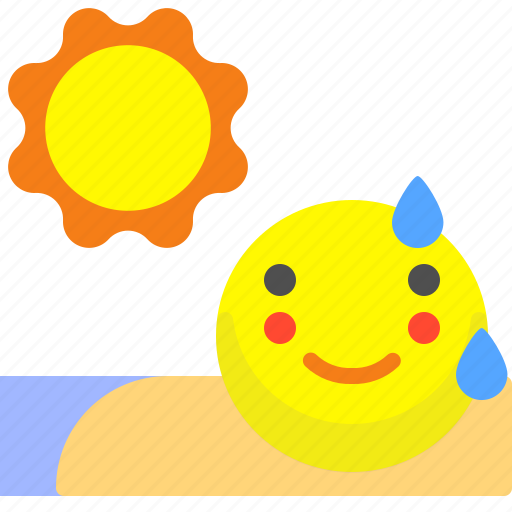 Beach, hot, ocean, sea, sun, sunny, sweat icon - Download on Iconfinder