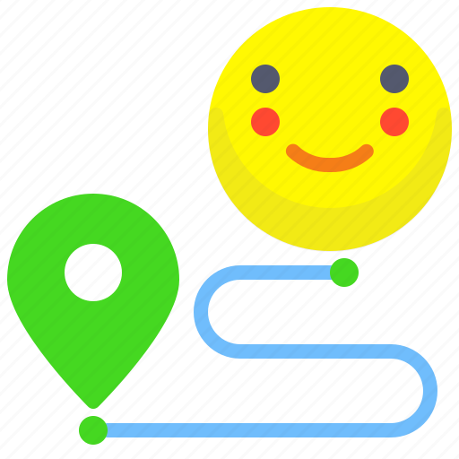 Arrow, distance, map, navigation, pin, trip icon - Download on Iconfinder