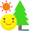 activity, adventure, day, forest, smile, sun, tree 