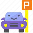 automobile, park, parking, vehicle