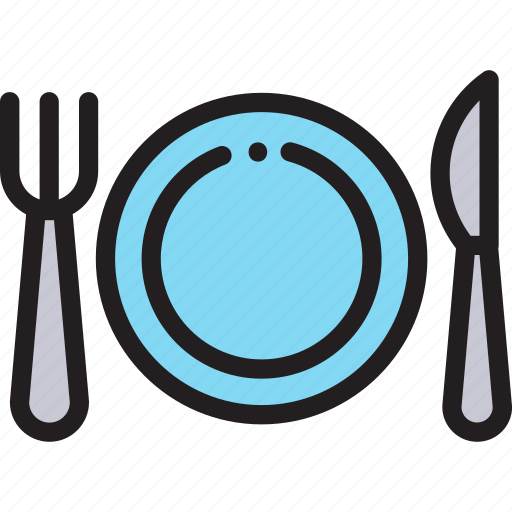Breakfast, dinner, food, fork, lunch, plate, spoon icon - Download on Iconfinder