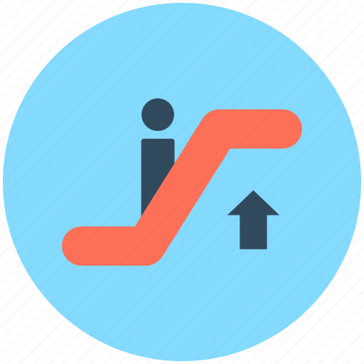 Electric stairs, escalator, moving stairs, staircase elevator, upstairs icon - Download on Iconfinder
