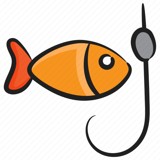 Fish, fish catching, fish hunting, fishing, fishing rod icon - Download on Iconfinder
