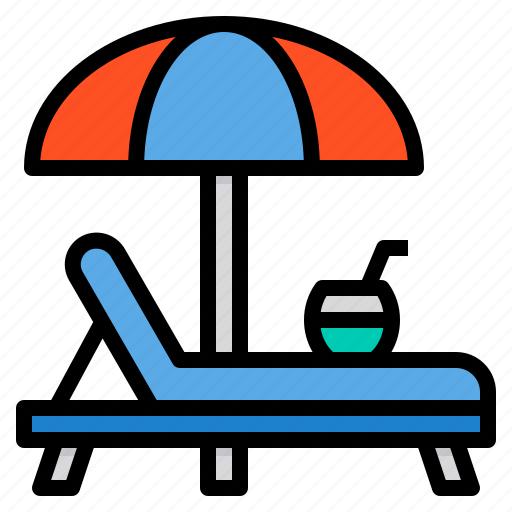 Beach, bench, summer, travel, umbrella icon - Download on Iconfinder