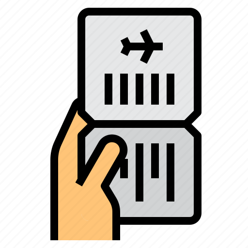 Airplane, boarding, flight, hand, pass, ticket, travel icon - Download on Iconfinder