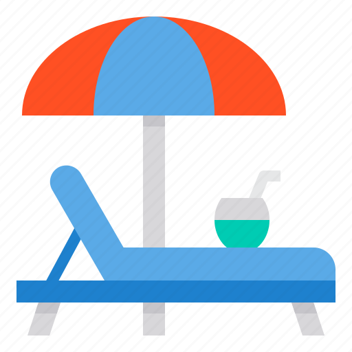 Beach, bench, summer, travel, umbrella icon - Download on Iconfinder