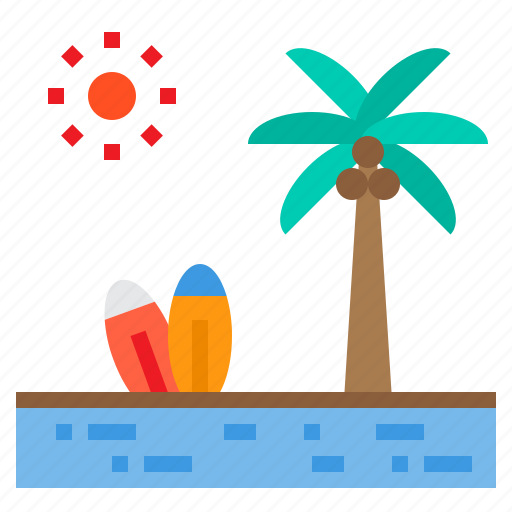 Beach, sport, surf, surfboard, travel icon - Download on Iconfinder
