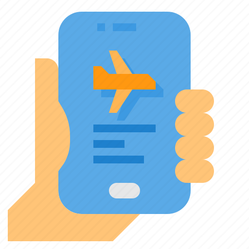 Airplane, boarding, flight, pass, smartphone, ticket, travel icon - Download on Iconfinder