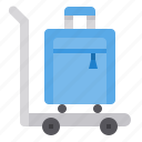 baggage, luggage, transport, travel, trolley
