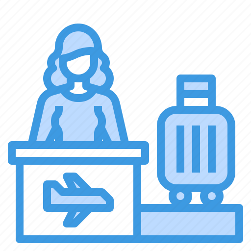 Airport, check, desk, in, luggage, travel icon - Download on Iconfinder