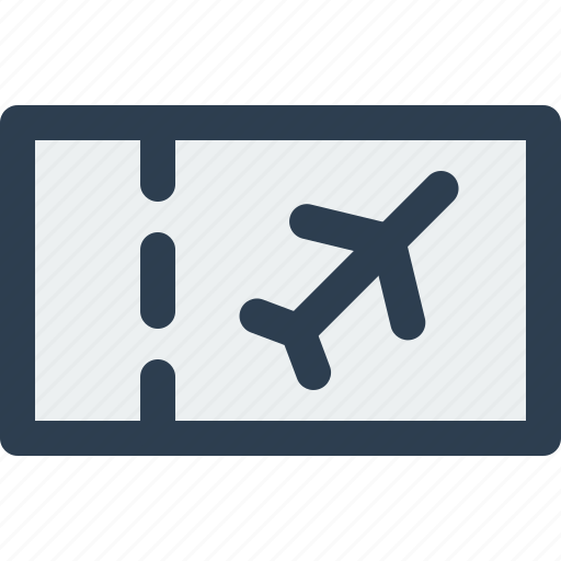Airplane, ticket, airplane ticket, flight icon - Download on Iconfinder