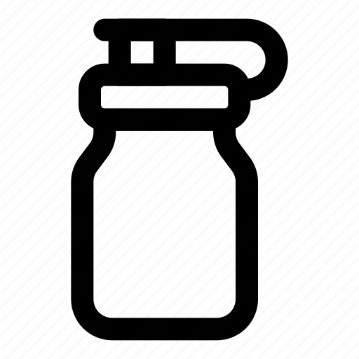 Line, water, bottle, reusable, sport, drinking, drink icon - Download on Iconfinder