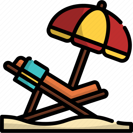 Beach chair, beach, sun bath, summer, vacation, holiday, travel icon - Download on Iconfinder