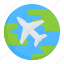 transportation, flight, aeroplane, airplane, worldwide, travel, around the world, planet earth 