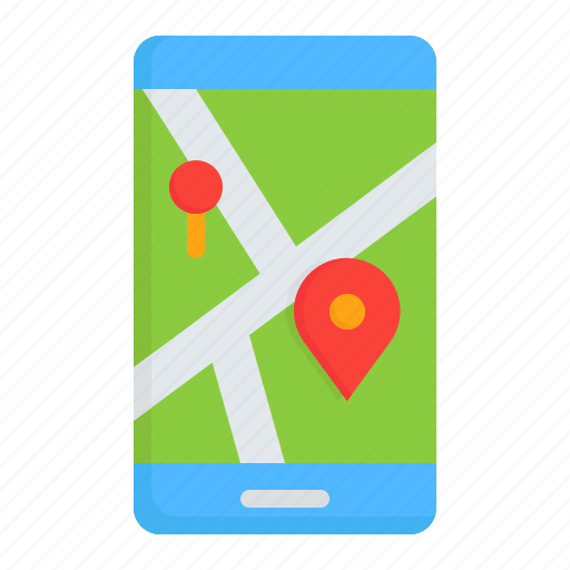 Gps, ui, electronics, navigation, smartphone, mobile application, maps and location icon - Download on Iconfinder