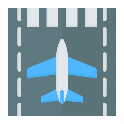 Runway, landing, transportation, airplane, aircraft, airport, travel icon - Download on Iconfinder
