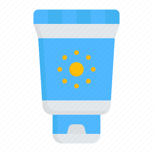 Sun, cream, protection, lotion, cosmetics, sunblock, sunscreen icon - Download on Iconfinder