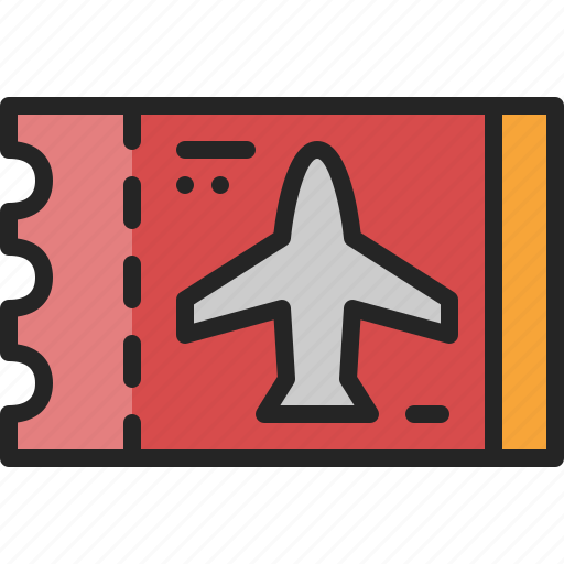 Ticket, flight, airplane, travel, holiday, vacation, plane icon - Download on Iconfinder