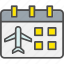 airplane, booking, calendar, date, event, flight, travel