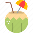 3, coconut, drink