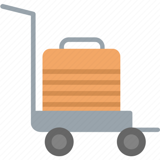 Baggage, luggage, suitcase, cart, trolley icon - Download on Iconfinder