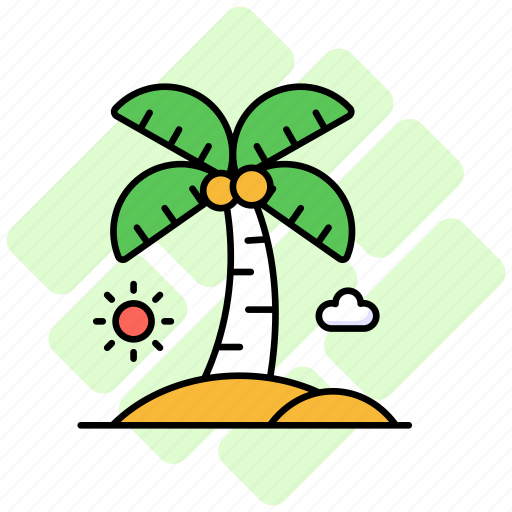 Island, palm, tree, nature, tropical, resort, place icon - Download on Iconfinder