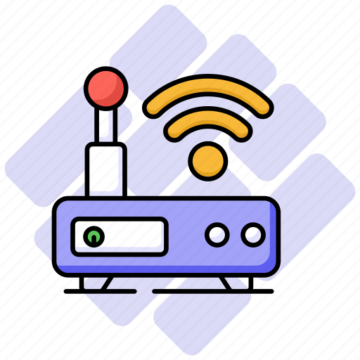 Wifi, router, modem, device, broadband, signals, wireless icon - Download on Iconfinder