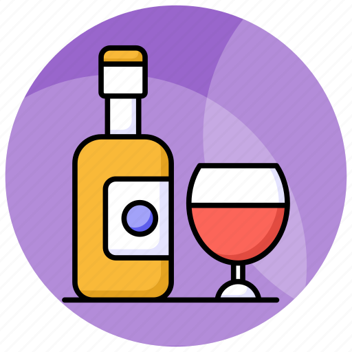 Champagne, wine, alcohol, bottle, glass, beverage, drink icon - Download on Iconfinder