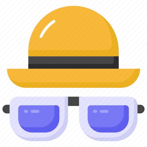 Hat, glasses, spectacles, beach, accessories, holiday, vacation icon - Download on Iconfinder