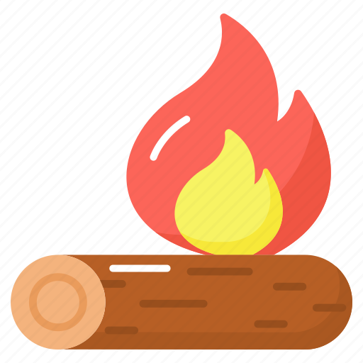 Bonfire, campfire, fire, flame, wood, log, outdoor icon - Download on Iconfinder