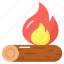 bonfire, campfire, fire, flame, wood, log, outdoor 