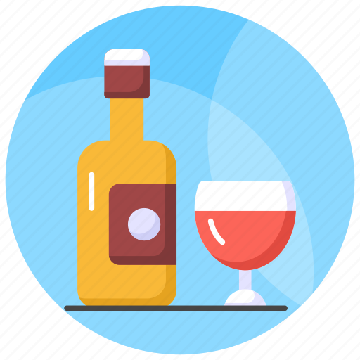 Champagne, wine, alcohol, bottle, glass, beverage, drink icon - Download on Iconfinder