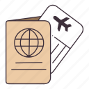 passport, travel, tourism, flight, immigration, identification, ticket