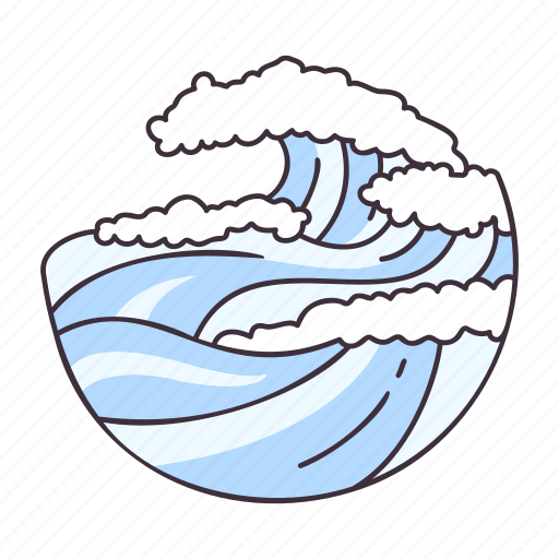 Sea, water, ocean, wave, nature, travel, vacation icon - Download on Iconfinder