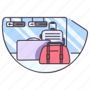 airport, luggage, baggage, flight, transport, travel, terminal