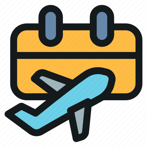 Travel, holiday, vacation, flight, schedule, date, calendar icon - Download on Iconfinder