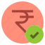 travel, holiday, vacation, rupee, indian, money, check, tick, currency 