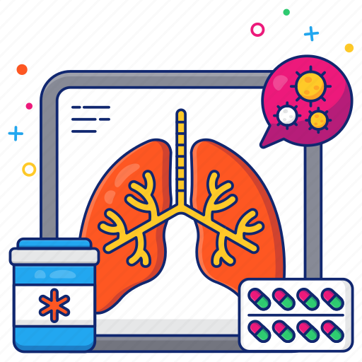 Lungs, respiratory organ, pulmonary function test, internal anatomy, biology icon - Download on Iconfinder