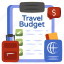 travel budget, budget plan, tour budget, budget list, checklist 