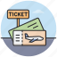 air ticket, ticket, travel, transport, airplane 