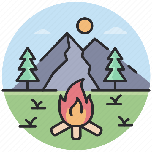 Outdoors, outing, camping, adventure, camp, fire, outdoor icon - Download on Iconfinder