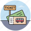 bus tickets, ticket, travel, transport, transportation 