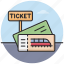 railway ticket, train, transport, travel, transportation 