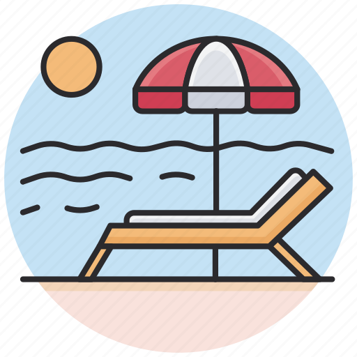 Beach, summer, deckchair, sunbed, holiday, vacation icon - Download on Iconfinder