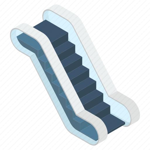 Electric stairs, escalator, moving stairs, staircase, staircase elevator, stairway, upstairs icon - Download on Iconfinder