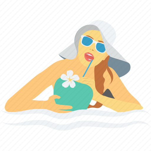 Bathing, beach, beach girl, girl, sunbathe icon - Download on Iconfinder