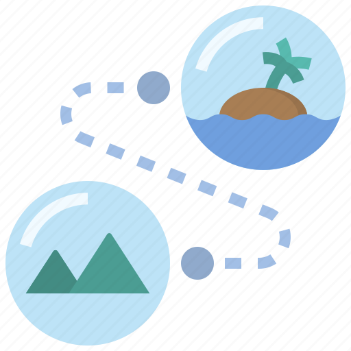 Bubble, distance, attraction, route, planning, travel icon - Download on Iconfinder