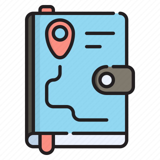 Travel, tourism, journal, notebook, diary, trip, book icon - Download on Iconfinder