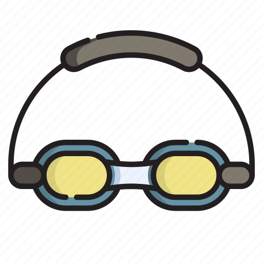 Travel, tourism, sport, swim, vacation, goggles, swimming pool glasses icon - Download on Iconfinder