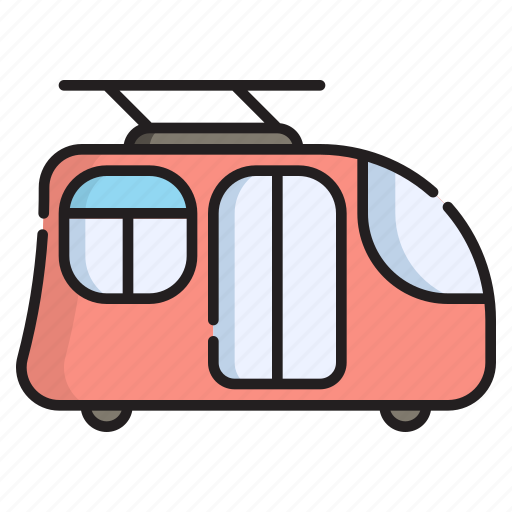 Travel, tourism, tram, transportation, urban, train, railway icon - Download on Iconfinder